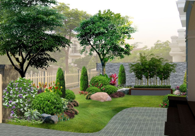 Thiết kế cảnh quan sân vườn nhà ở: biệt thự, dinh thự…